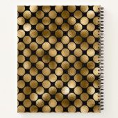 Carnet Elegant Chunky Gold Circles Parties scintillant Sk (Dos)