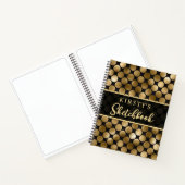 Carnet Elegant Chunky Gold Circles Parties scintillant Sk (Intérieur)