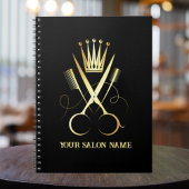 Carnet Elégant ciseau Or & Noir Rendez-vous Salon