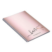 Carnet Elégant ciseaux d'or rose moderne coiffeur (Côté Droit)