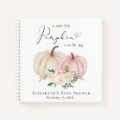 Carnet Elégant Citrouille Floral Baby Girl Douche Guest B (Devant)
