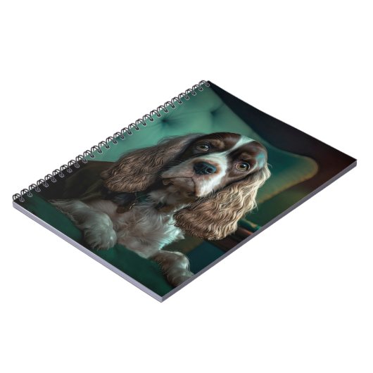 Carnet Elégant Cocker Spaniel Classic Portrait Design (Côté gauche)
