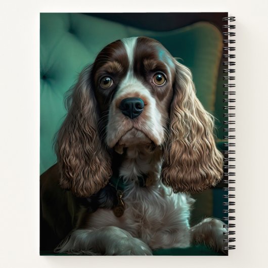Carnet Elégant Cocker Spaniel Classic Portrait Design (Dos)