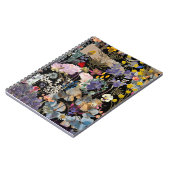 Carnet Élégant collage fleur sauvage multicolore (Côté gauche)