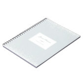 Carnet Élégant Confetti blanc gris simple (Côté gauche)