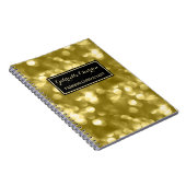 Carnet Élégant consultant en mode Glamour Gold Bokeh (Côté Droit)