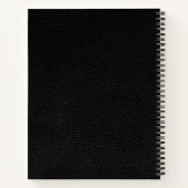 Carnet Élégant cuir luxueux Monogramme Or (Dos)