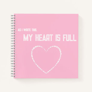 Carnet Élégant customisé Élégant mignon Girl's Pink Heart