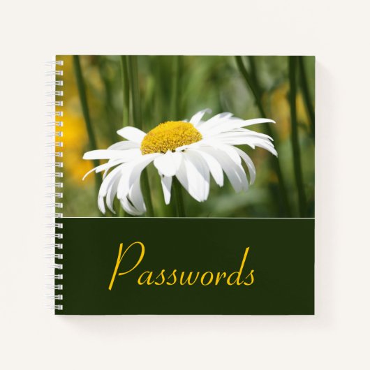 Carnet Élégant Daisy Orned Spiral (Devant)
