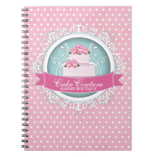 Carnet élégant d'artiste de gâteau