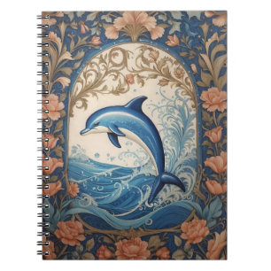 Carnet Élégant dauphin de saut William Morris inspiré