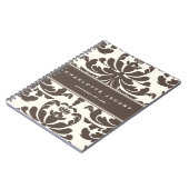 Carnet élégant de damassé de Taupe (Côté gauche)
