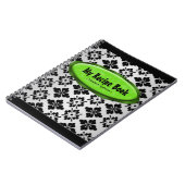 Carnet élégant de recette de vert de chaux de (Côté gauche)