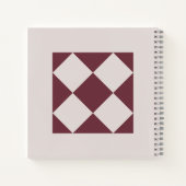 Carnet Elegant Deep Plum & Pearl Grey Geometric Notebook (Dos)