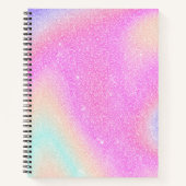 Carnet Élégant dégradé Parties scintillant spirale Hologr (Devant)