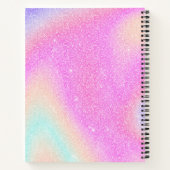 Carnet Élégant dégradé Parties scintillant spirale Hologr (Dos)