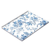 Carnet Elegant Delft Blue et White Floral (Côté gauche)