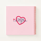 Carnet Elegant design texte Maman I Love You With Heart (Dos)