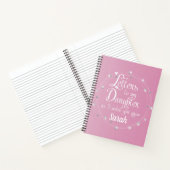 Carnet Elégant diamant rose brillant Lettres design (Intérieur)