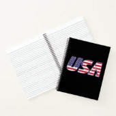 Carnet Élégant drapeau américain (Intérieur)