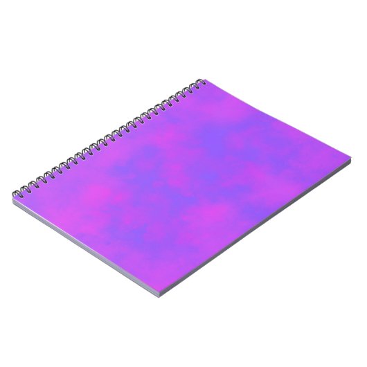 Carnet Elégant effet nuage Storm motif bleu rose (Côté gauche)