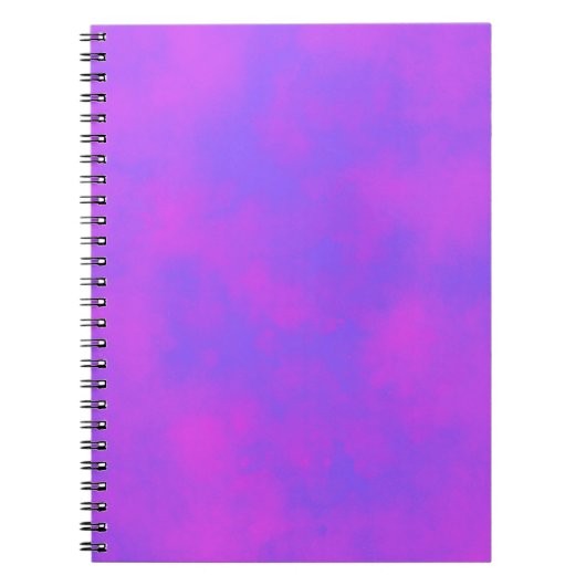 Carnet Elégant effet nuage Storm motif bleu rose (Devant)