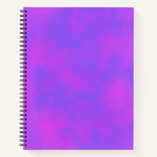 Carnet Elégant effet nuage Storm motif bleu rose (Devant)