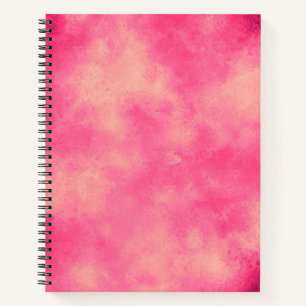 Carnet Elégant effet nuage Storm motif rose jaune