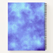 Carnet Elégant effet nuage tempête motif bleu (Dos)