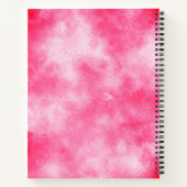 Carnet Elégant effet nuage tempête motif rose (Dos)