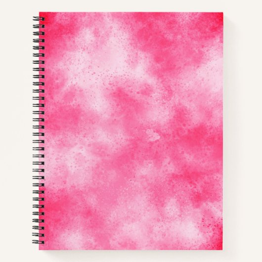 Carnet Elégant effet nuage tempête motif rose (Devant)