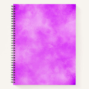 Carnet Elégant effet nuage tempête motif rose violet,