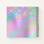 Carnet Elégant élégant coloré gouttes de parties scintill (Dos)