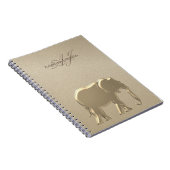 Carnet Élégant Éléphant Luxe Monogrammé (Côté Droit)