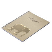 Carnet Élégant Éléphant Luxe Monogrammé (Côté gauche)