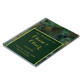 Carnet Élégant Emerald Green & Gold Parties scintillant M (Côté gauche)