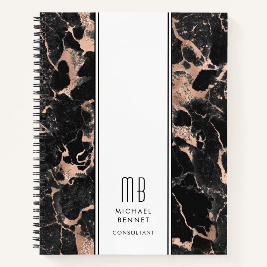 Carnet Élégant Entreprise Monogrammé   (Devant)