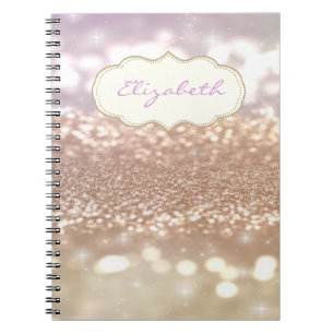 Carnet Élégant et stylé, brillant, effet bokeh scintillan