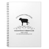 Carnet Elegant Farm Cow Silhouette (Devant)