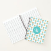 Carnet Élégant faux or motif d'ananas tropical (Intérieur)