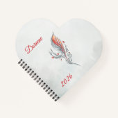 Carnet Elegant Feather Floral Watercolour  notebook  (Devant)