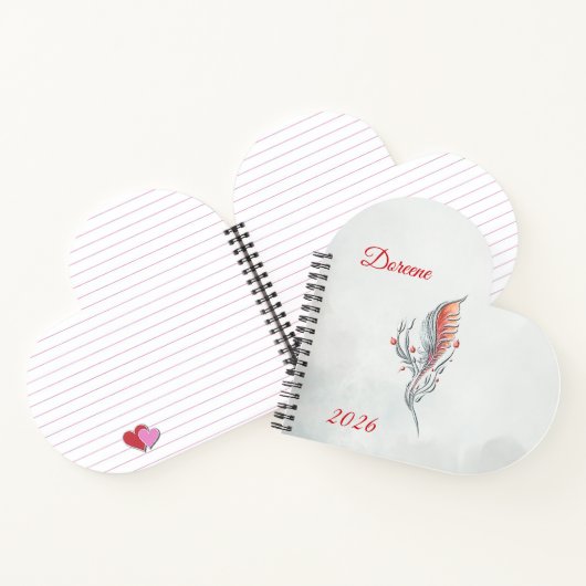 Carnet Elegant Feather Floral Watercolour  notebook  (Intérieur)