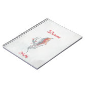 Carnet Elegant Feather Floral Watercolour notebook (Côté gauche)