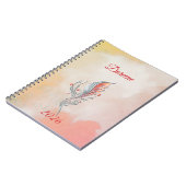 Carnet Elegant Feather Floral Watercolour  notebook  (Côté gauche)