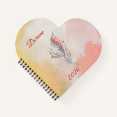 Carnet Elegant Feather Floral Watercolour  notebook  (Devant)