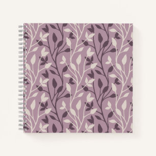 Carnet Élégant Feuille Mauve Botanique Chic