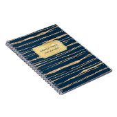 Carnet Élégant flacon bleu et or Faux (Côté Droit)