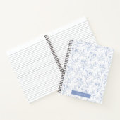 Carnet Élégant floral bleu clair (Intérieur)