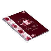 Carnet Élégant Floral Blush rose Bourgogne Mariage invité (Côté Droit)