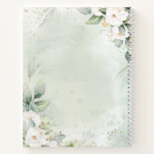 Carnet Élégant Floral Gold Green Professionnel (Dos)